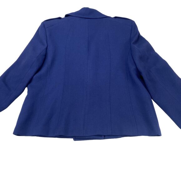 Tahari by Arthur S. Levine Peacoat Jacket Women's Size 16 Blue Double Breasted - Picture 2 of 16